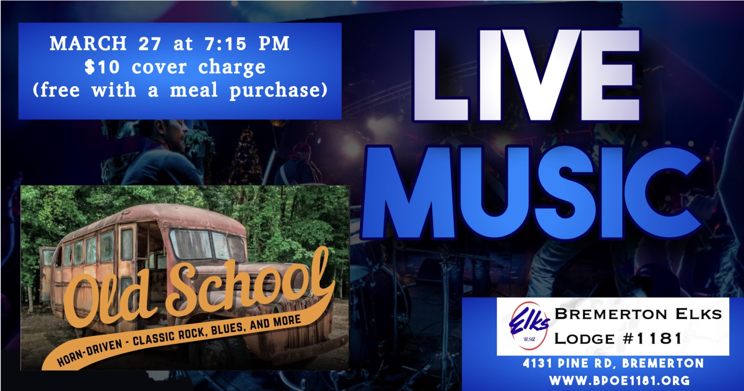 Live Music with Old School Horn Band